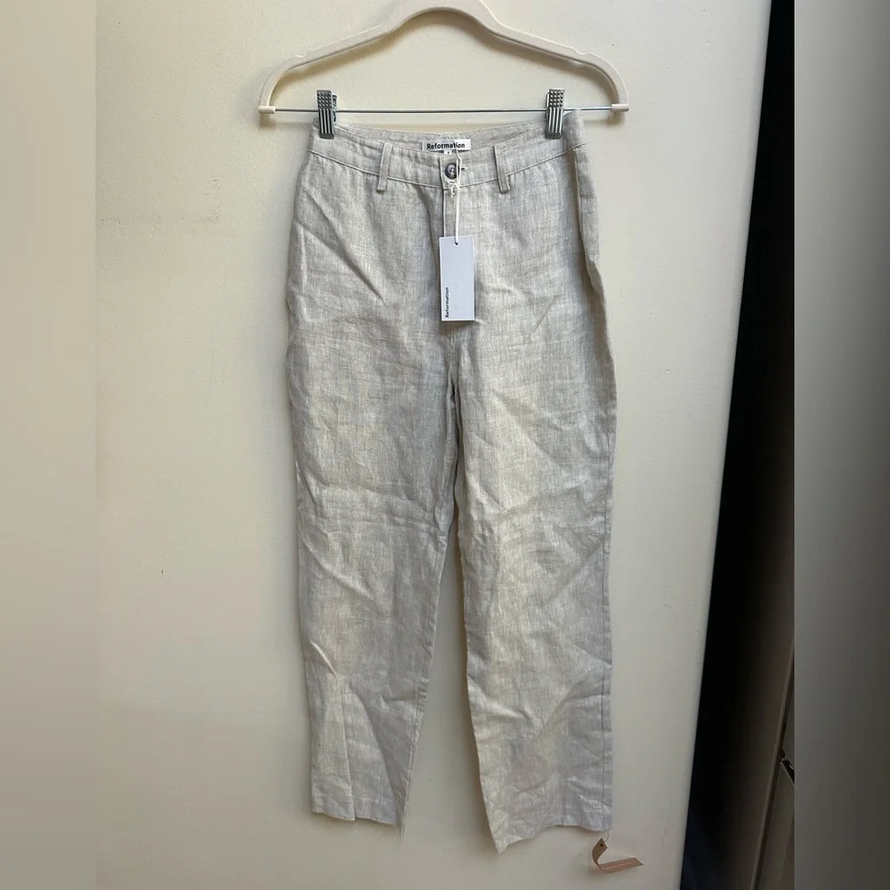 NWT Reformation Freddie Linen Pants